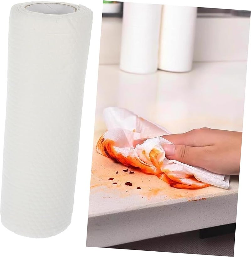 GLEAVI Disposable Kitchen Paper Towels Roll for Dry Wet Cleaning Absorbent Napkins - Image 3